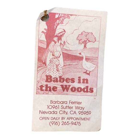 Silly Sally Handmade Mohair Teddy Bear 1993 Babes In The Woods Collectible Stuff - Picture 3 of 11